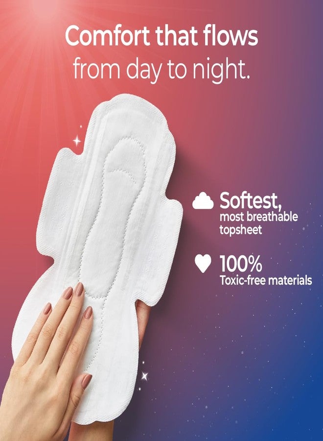 Nua Day & Night Sanitary Pads for Women | Pack of 12 (8 XL Day + 4 XXXL Night Pads) | Ultra-Thin, Super Absorbent | 12 Hr Protection | Soft, Rash-Free, Toxin-Free, Leak-Proof, XL & XXXL Pads - Image 4